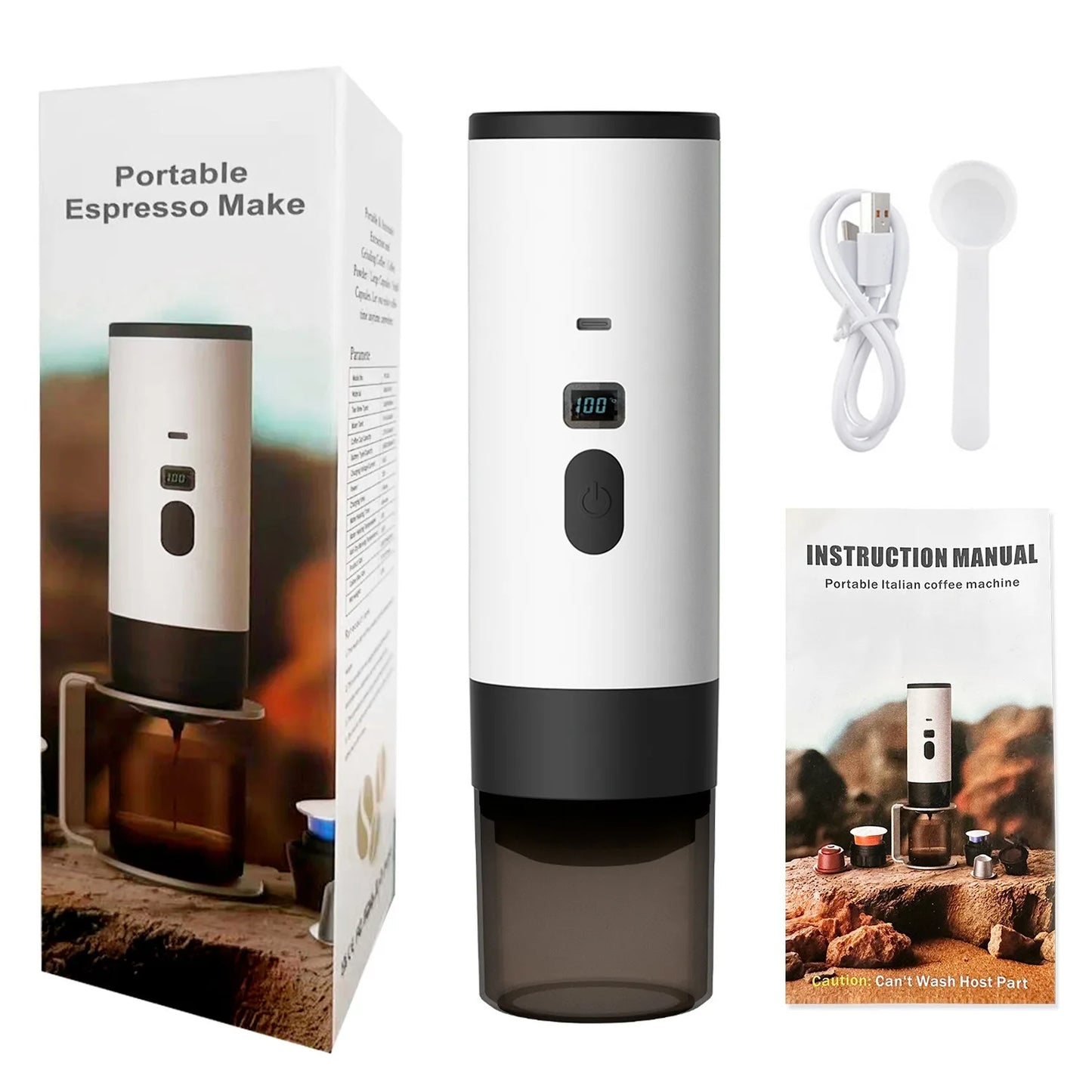 CafeGo™ポータブルコーヒーメーカーで、どこでも最高のコーヒー体験をお楽しみください!
